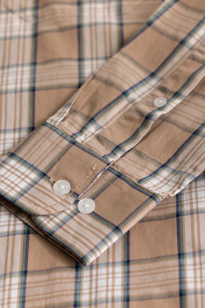 Dupplin Grid Brown Checked Shirt