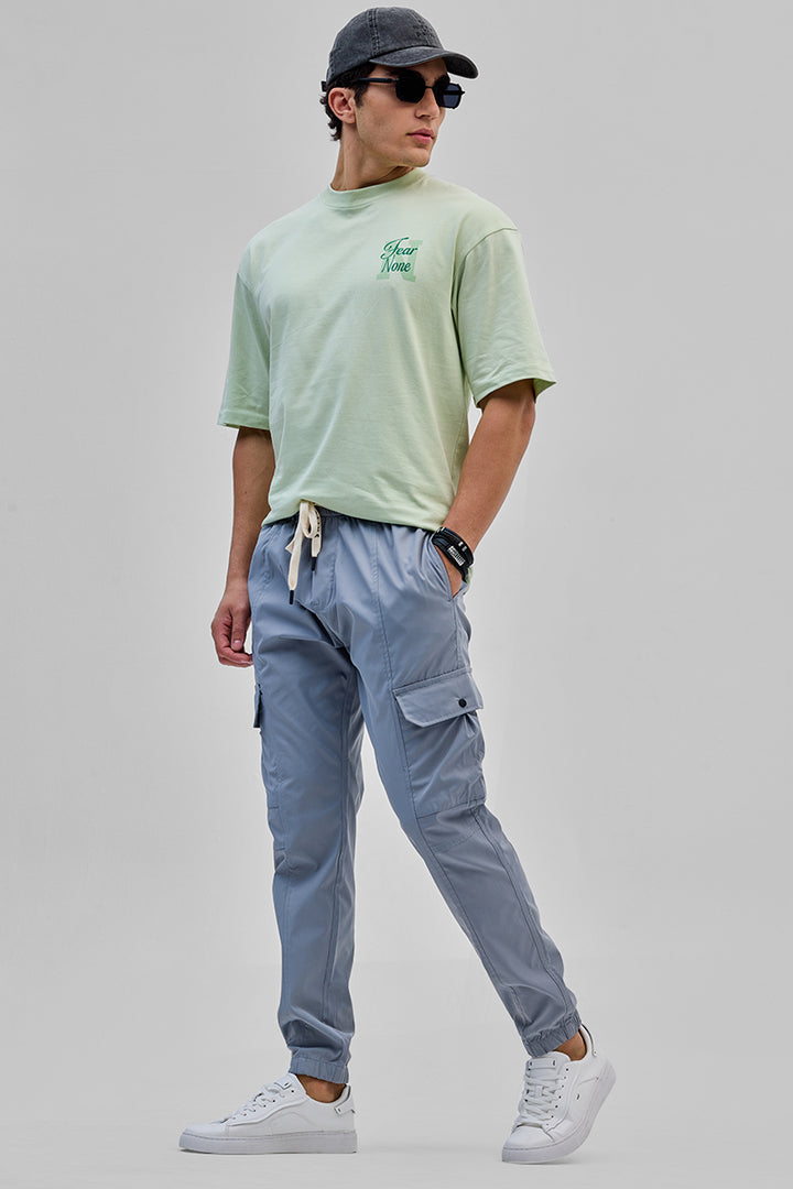 Light Blue 5 Pockets Slim Fit Joggers