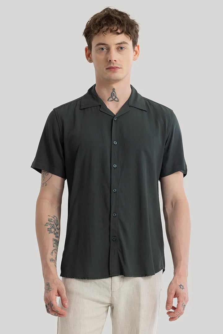 Bianca Charcoal Grey Plain Shirt