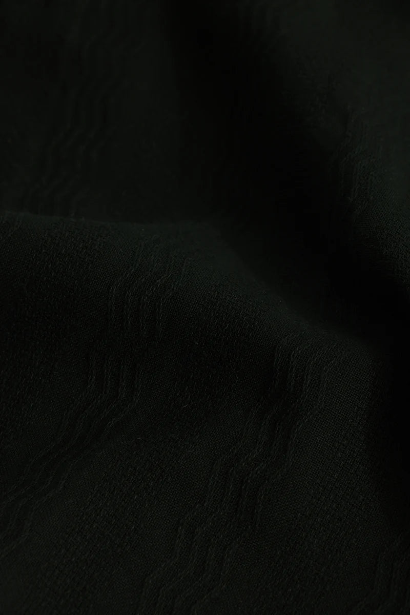 Texturique Dark Green Textured Shirt