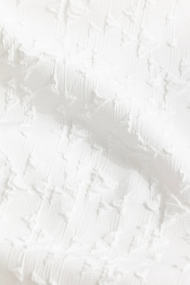 Abstractly Textured White Shirt