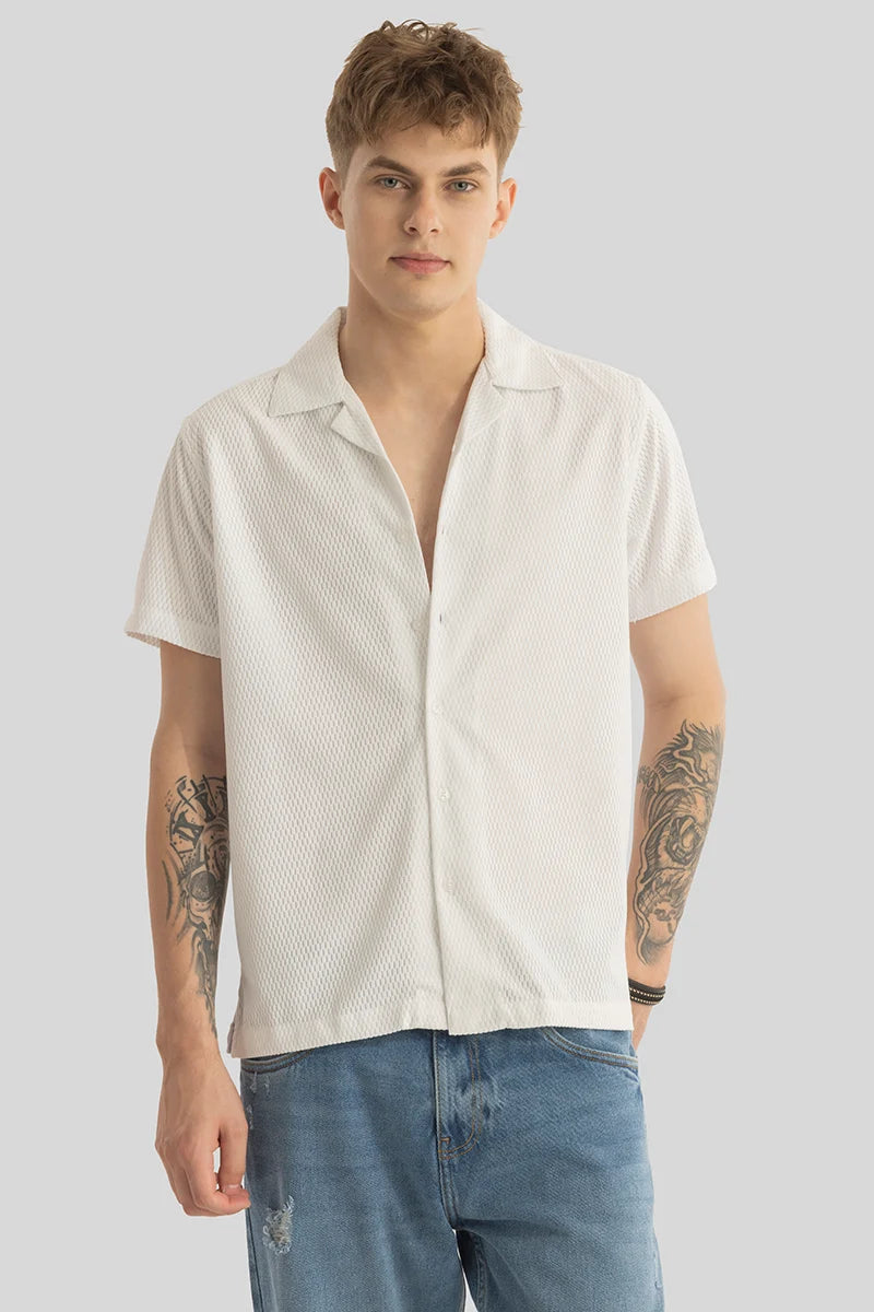 Giulio White Textured Shirt