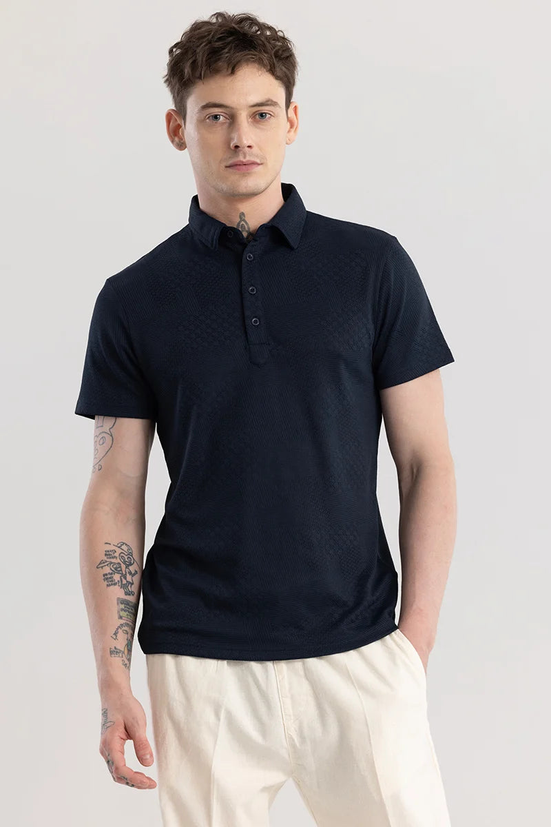 Meteor Navy Blue Polo T-Shirt