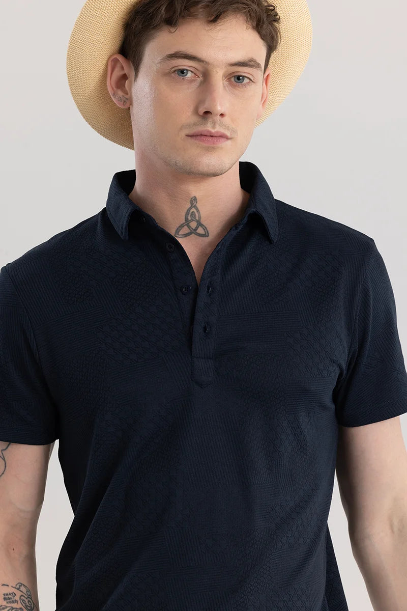 Meteor Navy Blue Polo T-Shirt