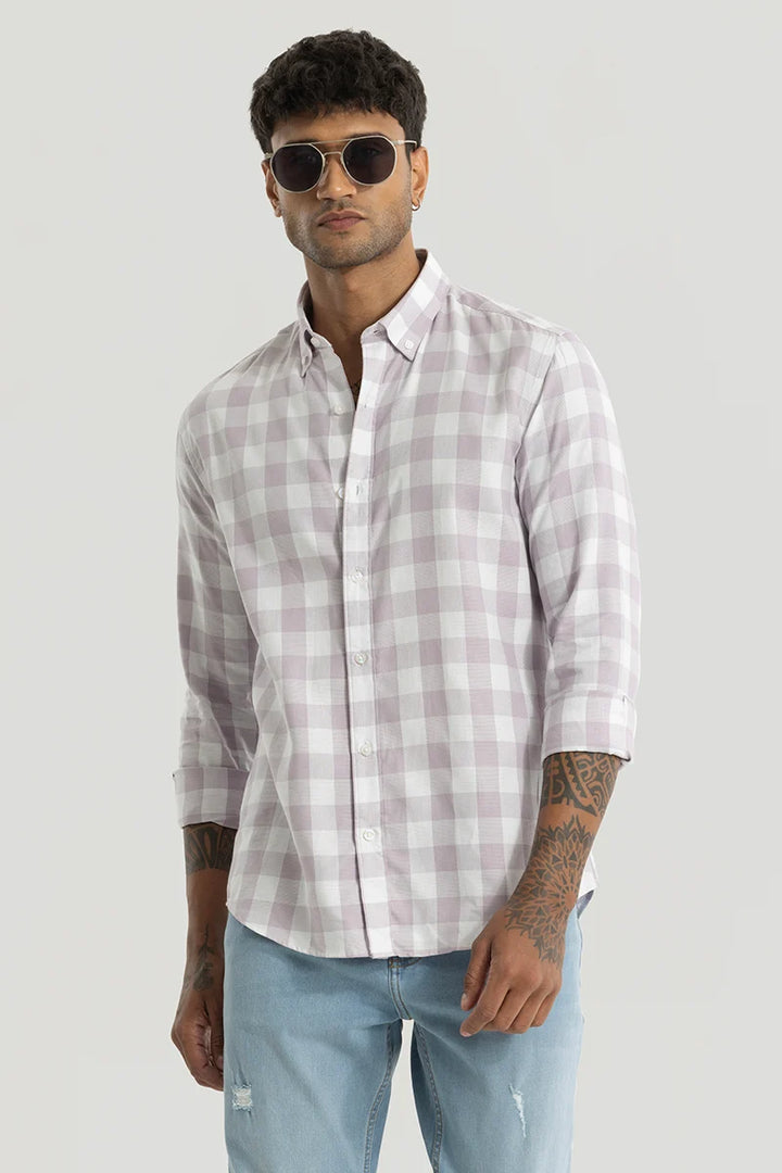 Sven Lavender Checks Shirt