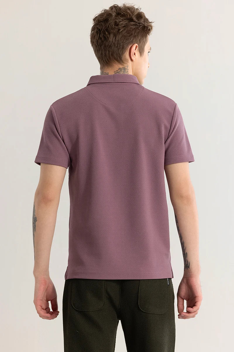 Elegantiq Mauve Polo T-Shirt