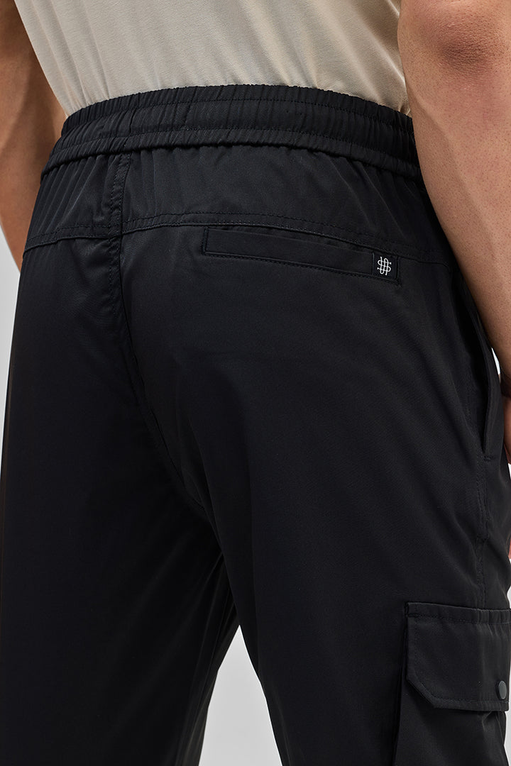 Black 5 Pockets Slim Fit Joggers