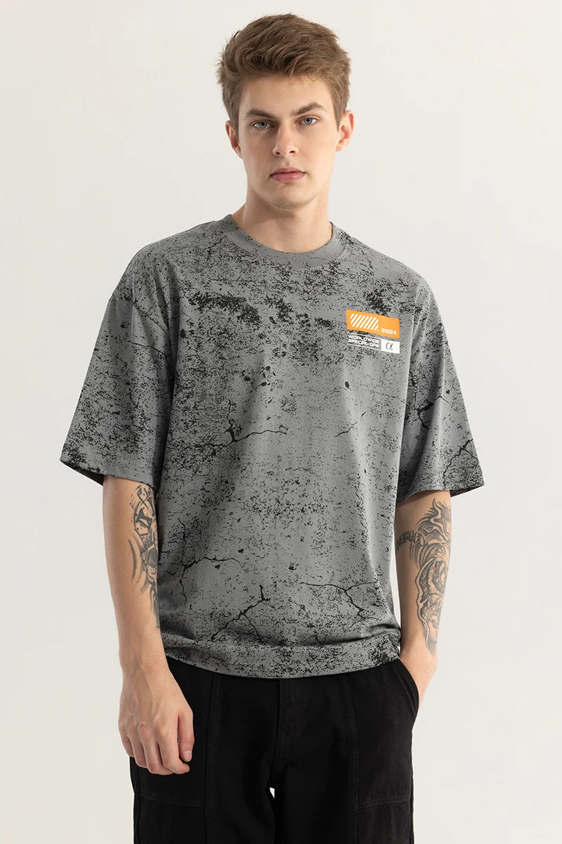 Grey oversized t shirt best sale