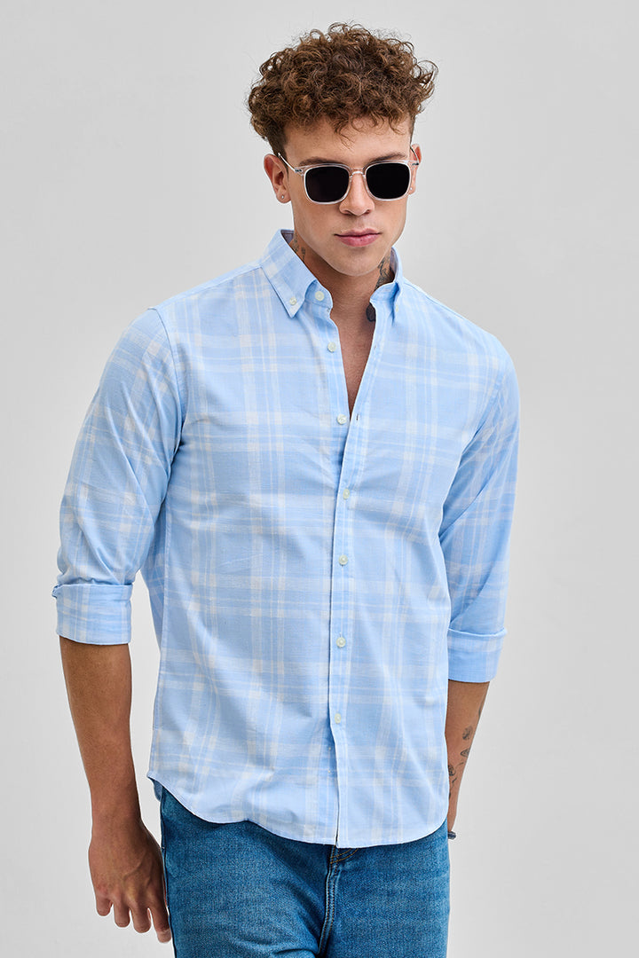 Light Blue Checks Oxford Shirt