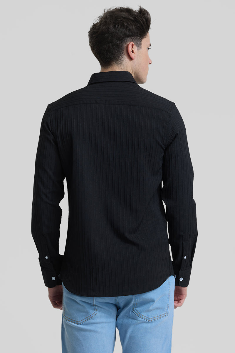 Black Stripes Slim Fit Shirt