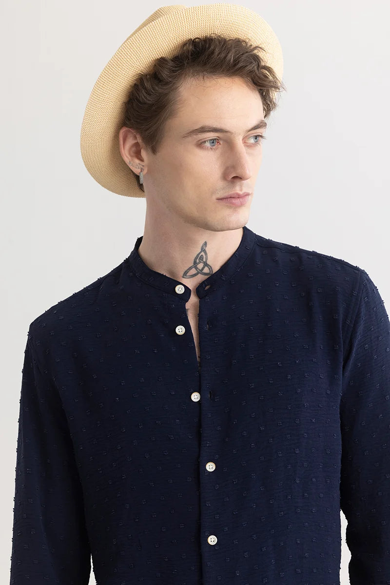 Texturity Textured Navy Shirt