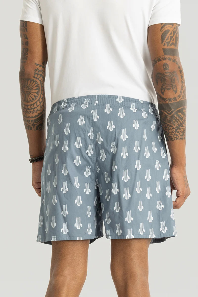 Cactus Grey Printed Boxers