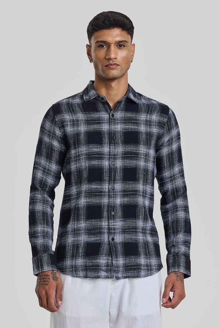 Black Checks Slim Fit Shirt