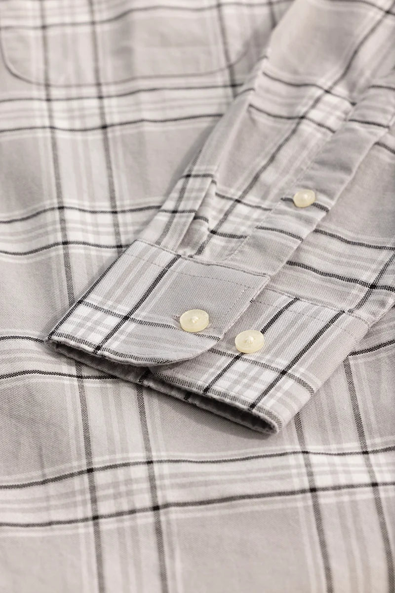 Grey Checks Oxford Shirt