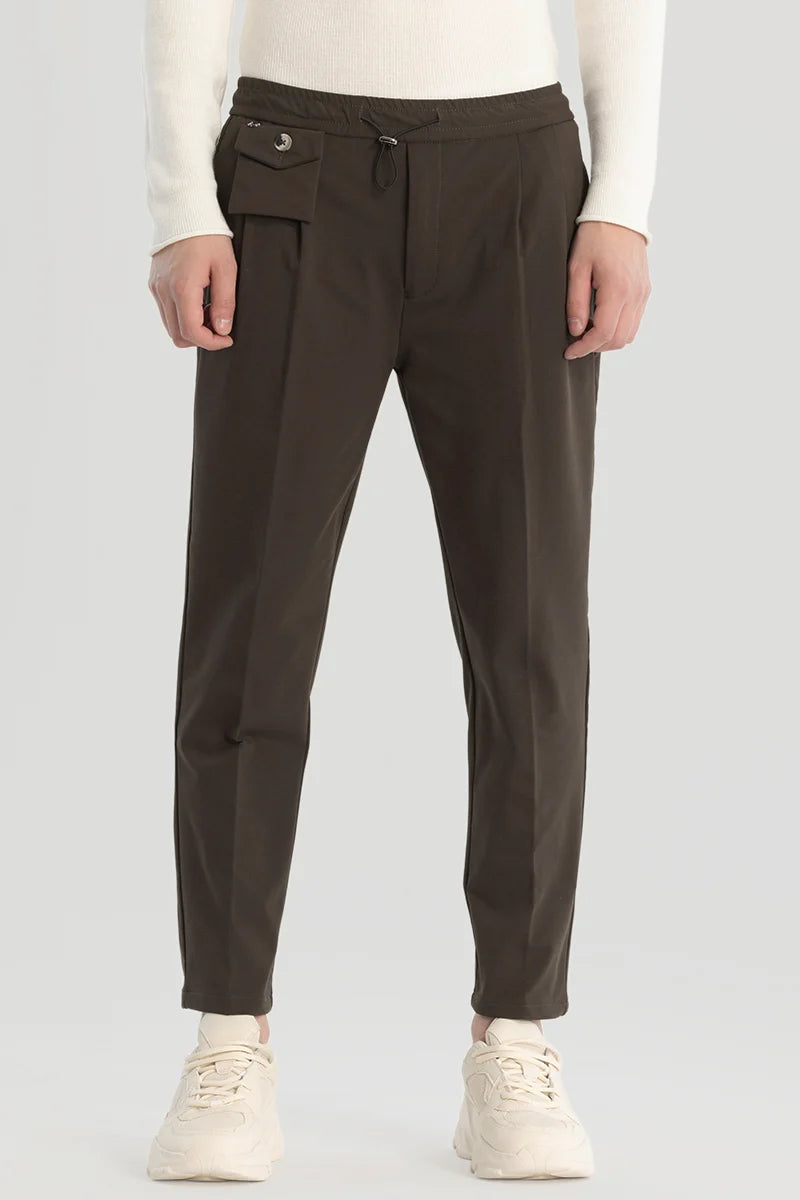 Dark Brown Relaxed Fit Trousers