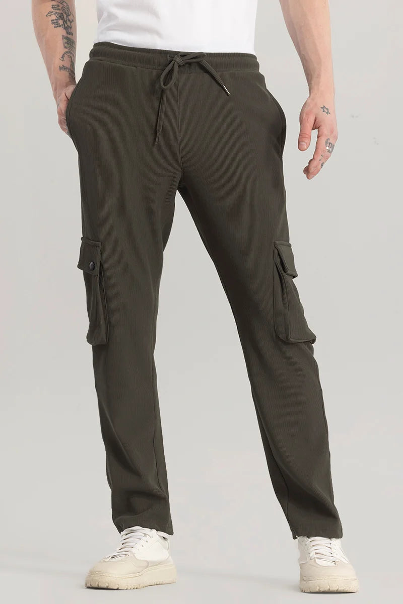 Pockethrive Olive Corduroy Cargo Pant