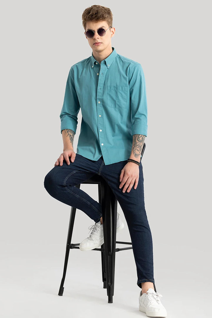 Teal Oxford Shirt