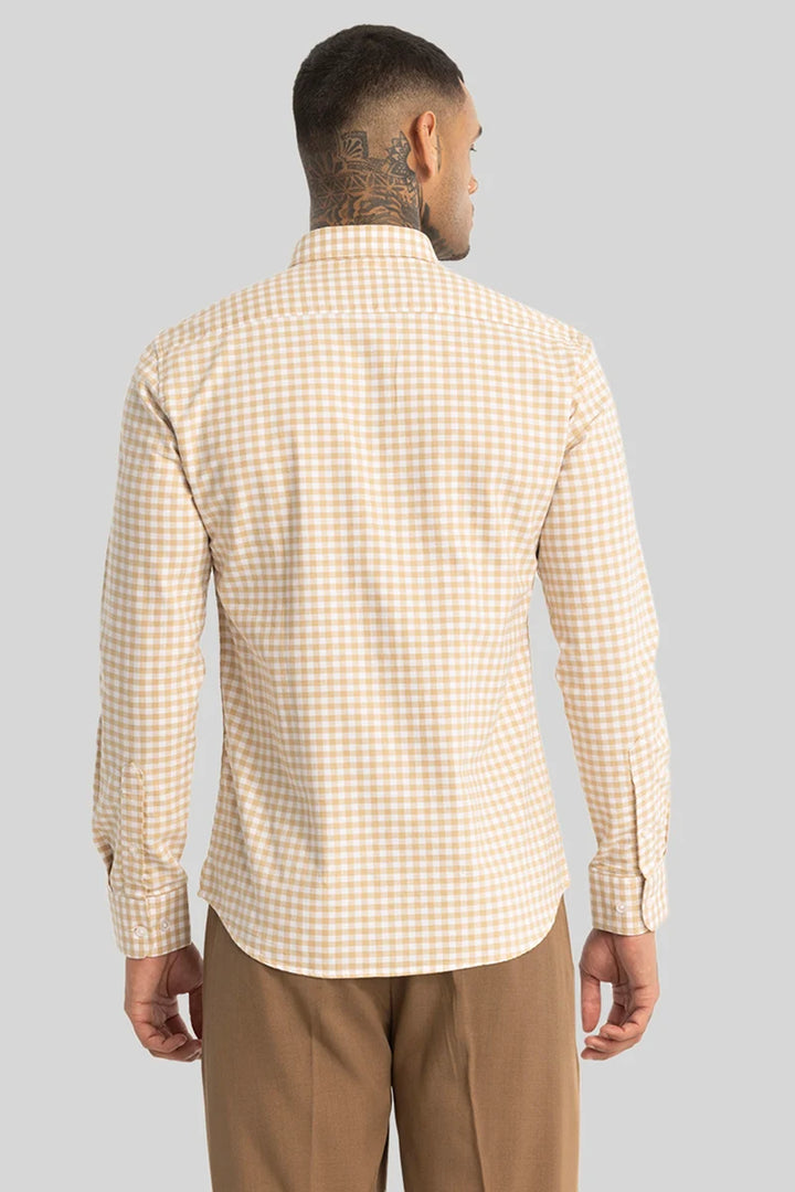 Yellow Gingham Checks Shirt