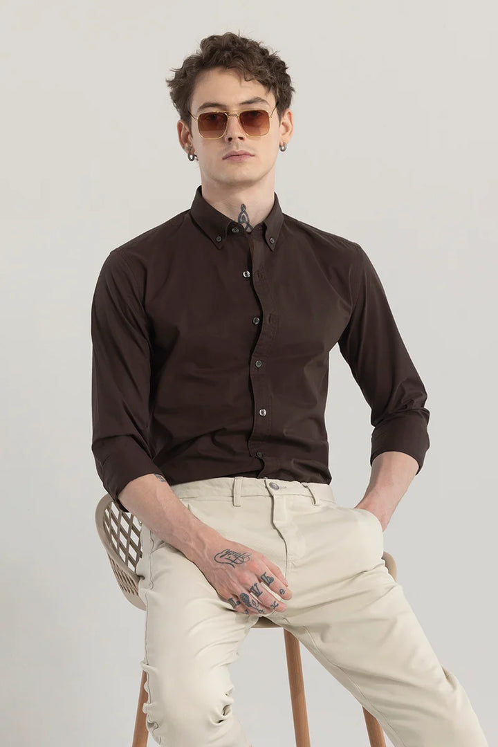 Shirtique Brown Shirt