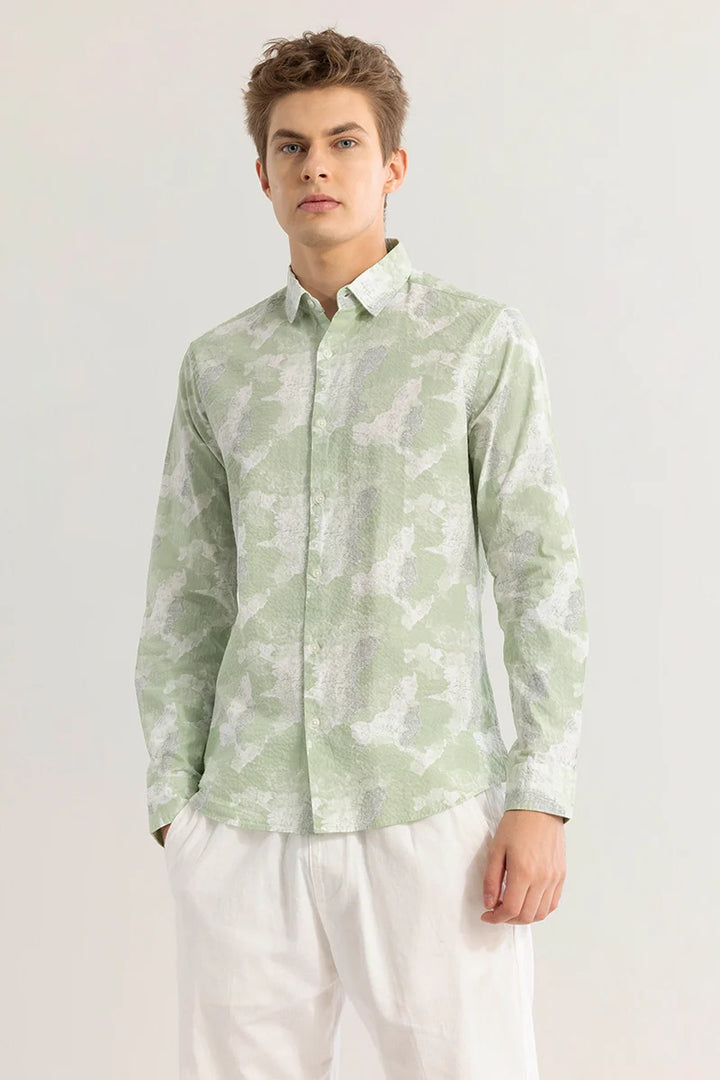 Leaflux Abstract Green Shirt