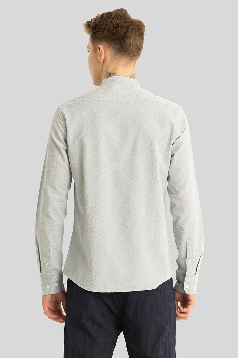 Elevate Light Grey Plain Shirt