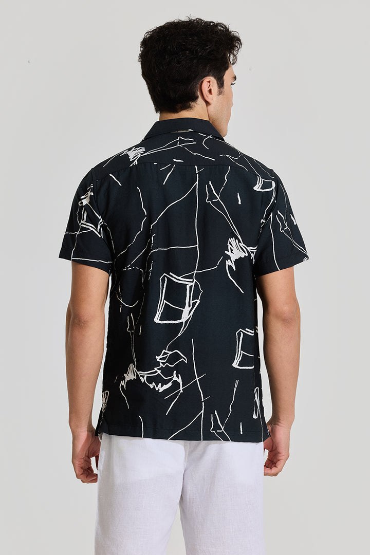 Black Cuban Abstract Shirt