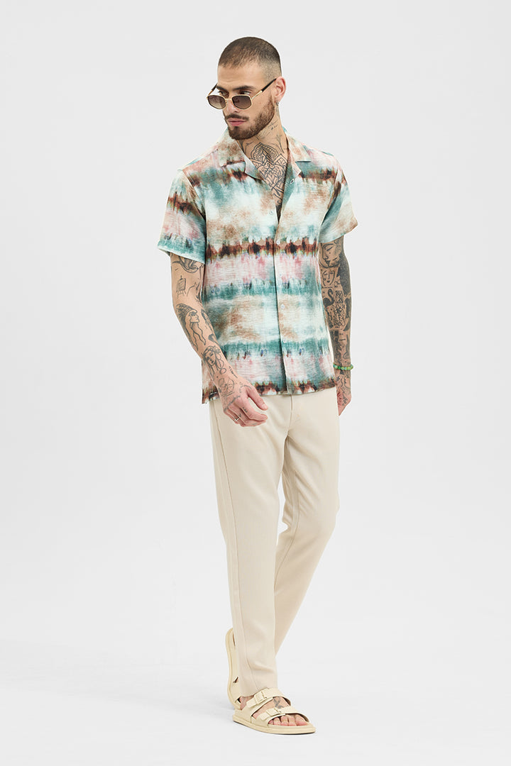 Brown Abstract Box Fit Shirt