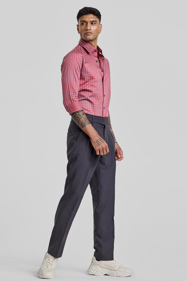 Grey Slim Fit Gurkha Trousers