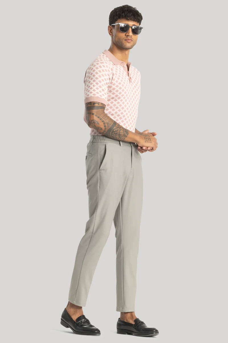 Giorgio Light Grey Slim Fit Trousers