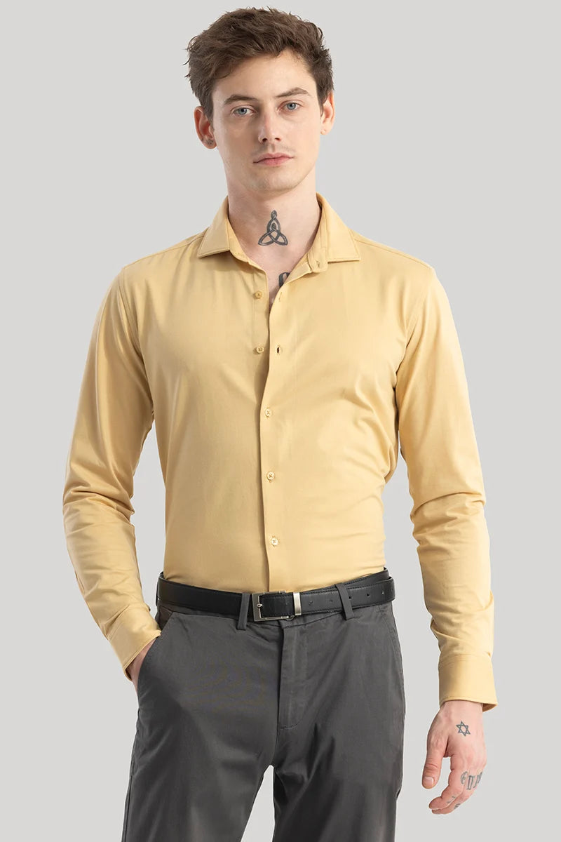 Ulrik Yellow Plain Shirt