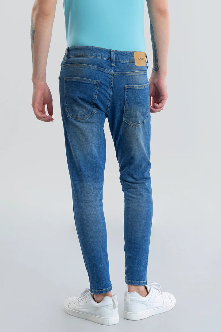 Livia Blue Plain Skinny Fit Jeans