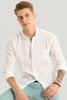 Elementary White Plain Pure Linen Shirt