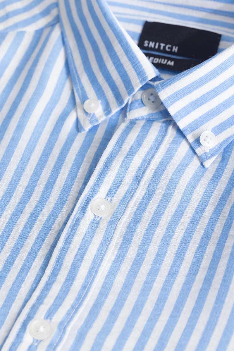 Stripehaven Light Blue Stripe Shirt