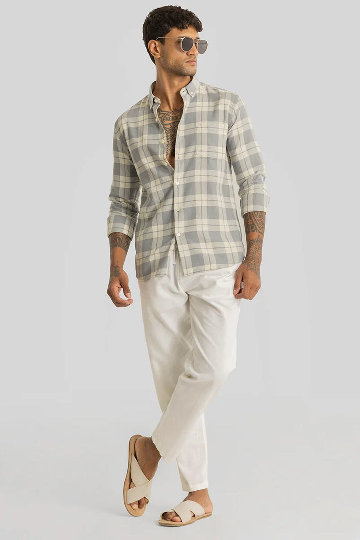 Beacon Light Grey Checks Shirt