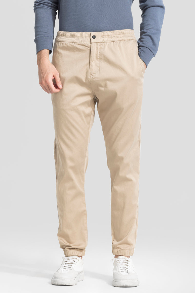 Beige Relaxed Fit Jogger