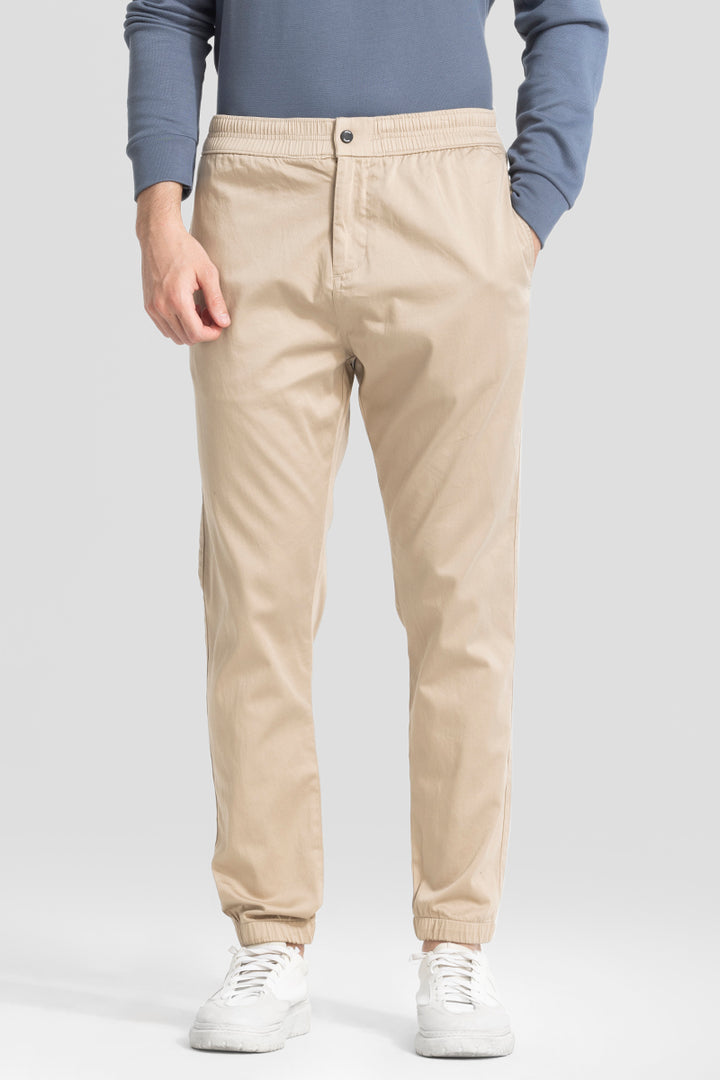 Beige Relaxed Fit Jogger