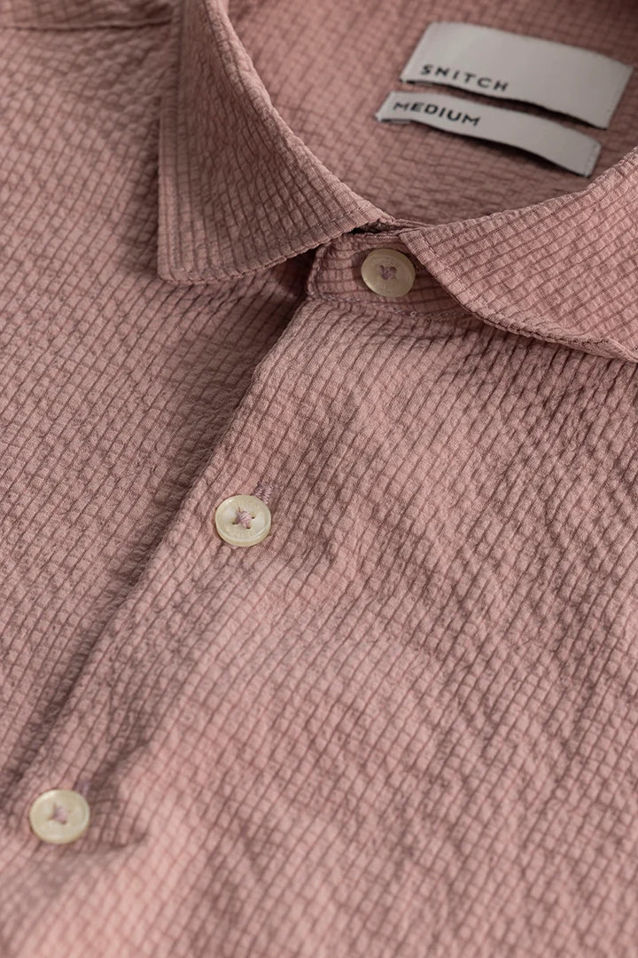 FlexiGarb Textured Mauve Shirt