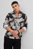 Dark Brown Textured Abstract Shirt