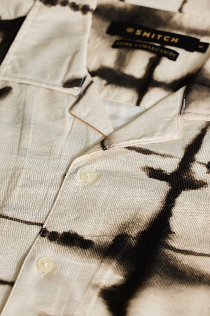 Cream Cuban Abstract Shirt