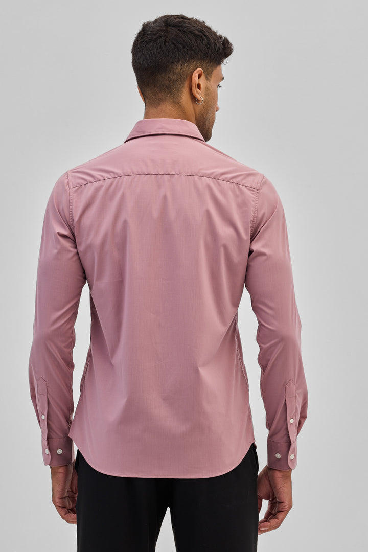 Light Pink Slim Fit Stretch Shirt