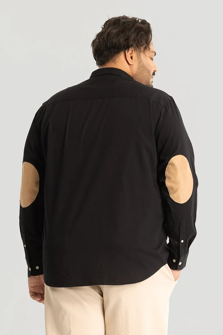 Silvano Patch Black Plus Size Shirt