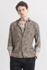 Geoshard Abstract Khaki Shirt