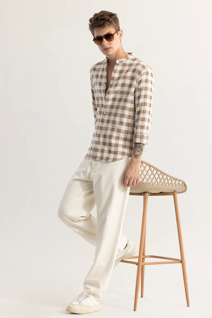 Plaiddora Beige Check Shirt