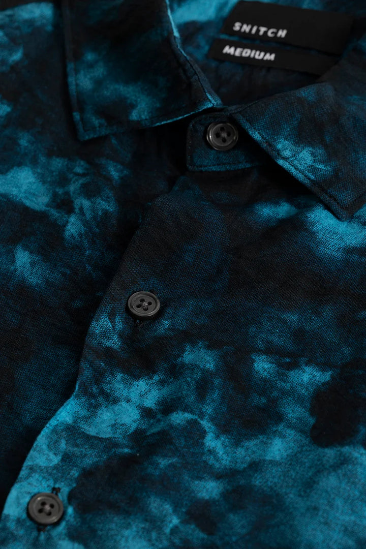 EmberFlow Navy Abstract Shirt