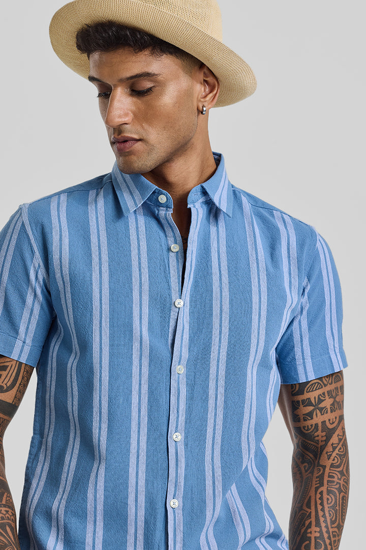 Blue Stripes Linen Shirt