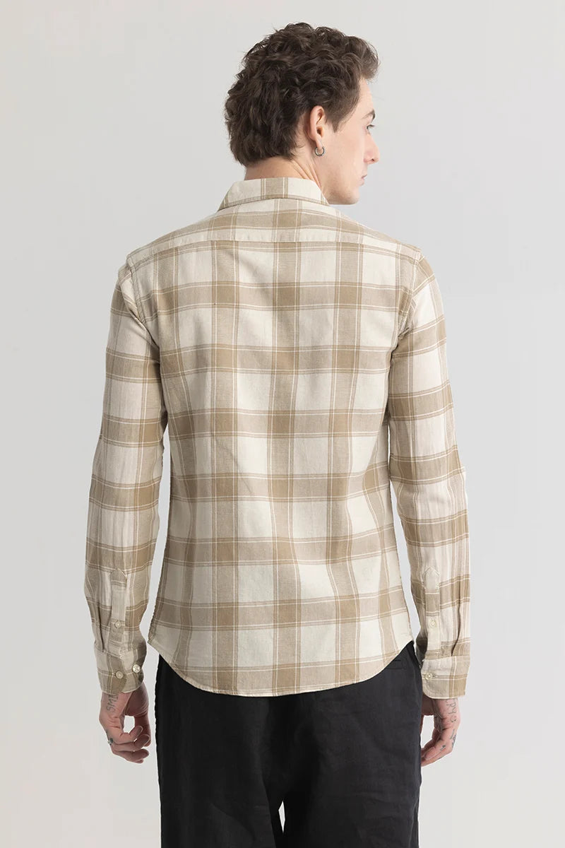 Plaiderie Beige Check Shirt