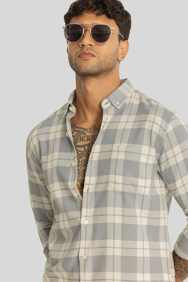 Beacon Light Grey Checks Shirt