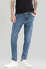 Blue Plain Skinny Fit Jeans