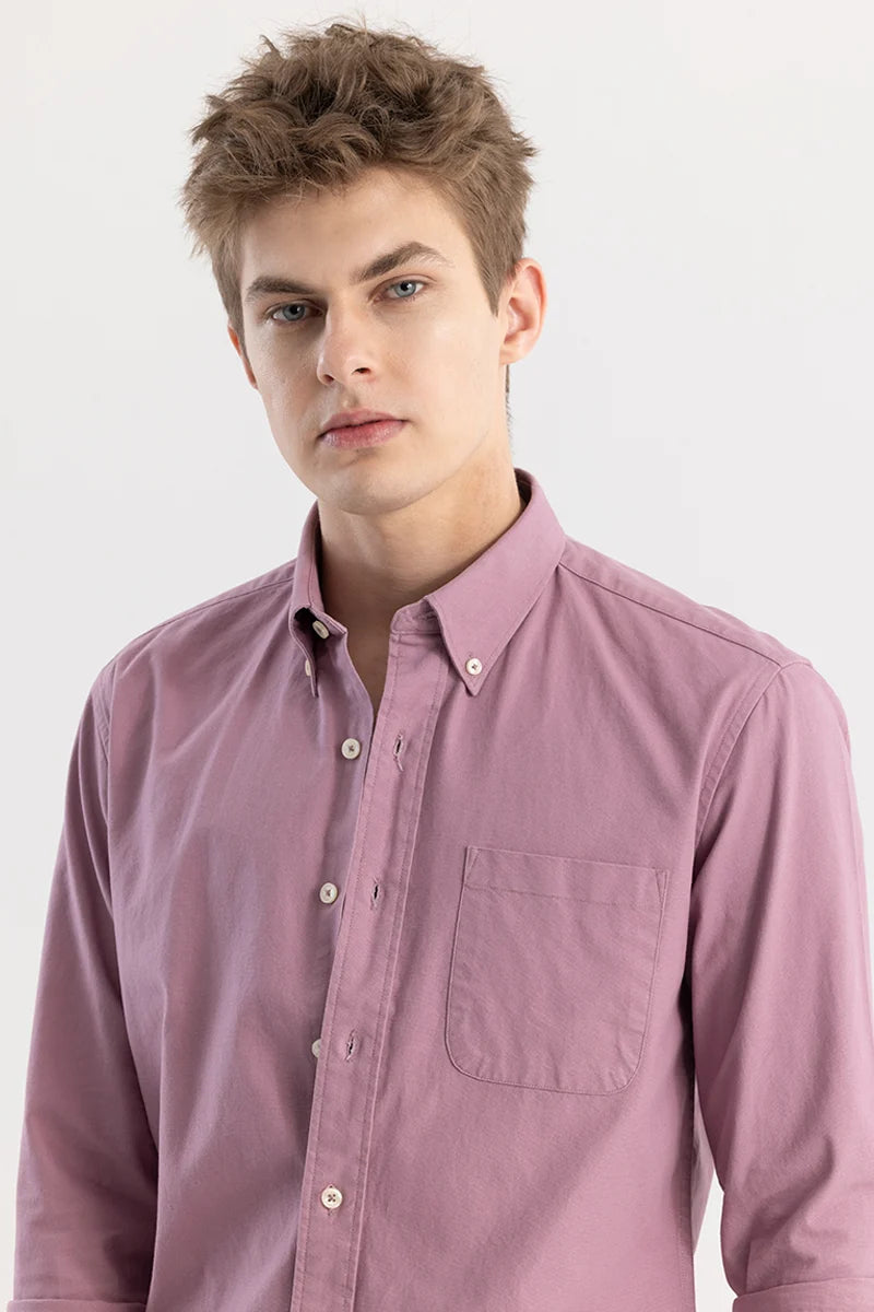 Shirtolo Mauve Plain Shirt