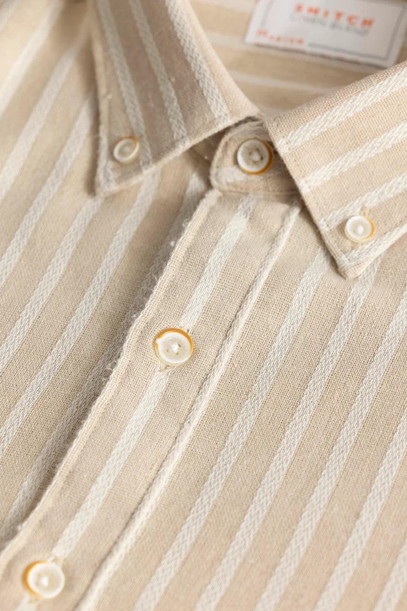 Yves Nude Stripes Linen Shirt